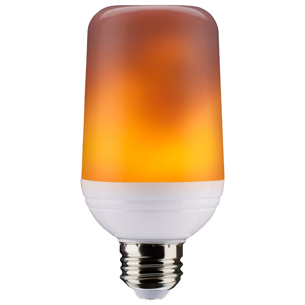 Satco S29806 2.5 Watt LED Flame Bulb; T19; Medium Base; 120 Volt