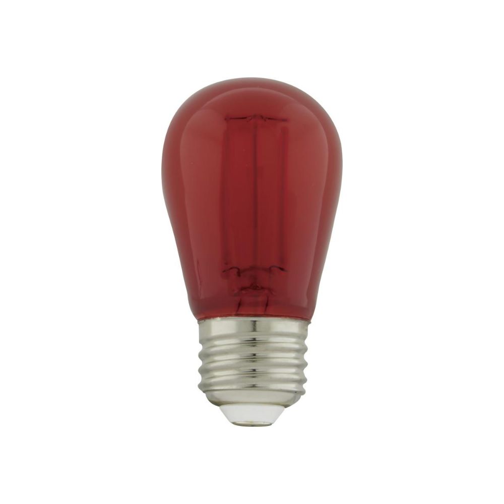 Satco by Nuvo Lighting S8022 4 Pack Filament LED in Transparent Red