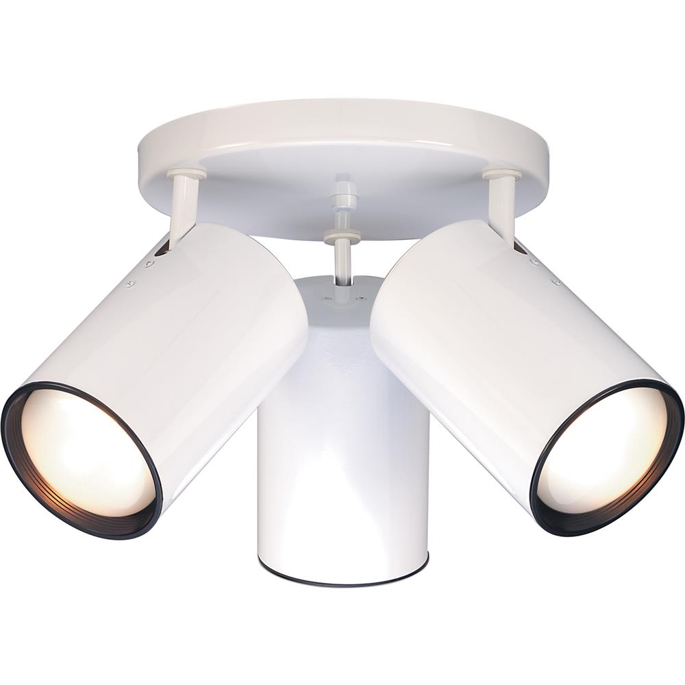 Nuvo Lighting SF76/422  3 Light - R30 - Straight Cylinder in White Finish