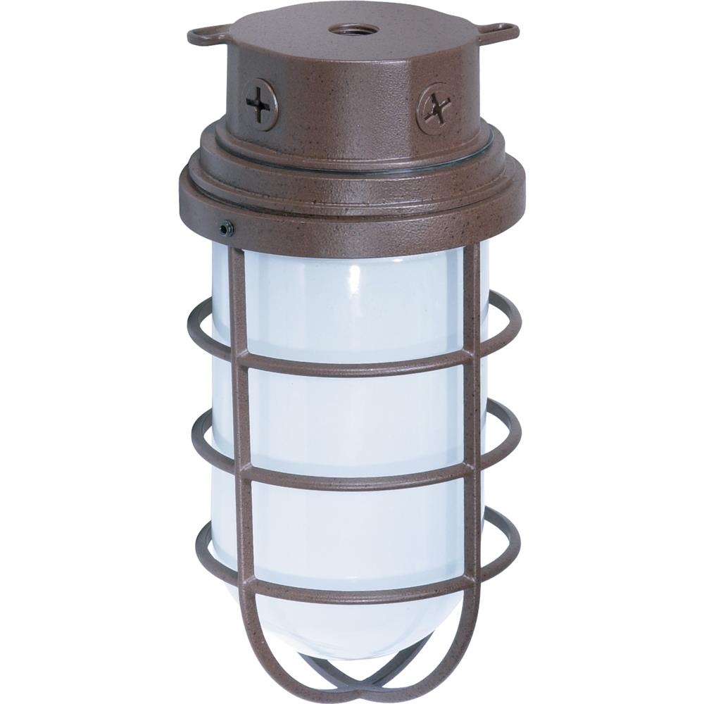 Nuvo Lighting SF76/627  1 Light - 11" - Industrial Style - Surface Mount with Frosted Glass in Old Bronze Finish