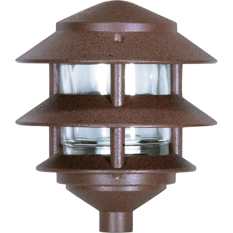 Nuvo Lighting SF76/632  Pagoda Garden Fixture; Small Hood; 1 light; 2 Louver; Old Bronze Finish in Old Bronze Finish