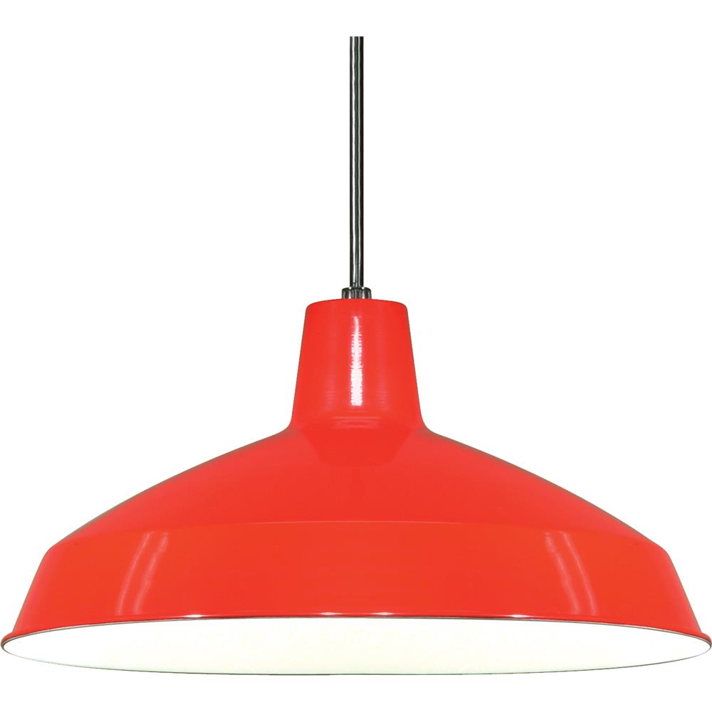 Nuvo Lighting SF76/663  1 Light - 16" - Pendant - Warehouse Shade in Red Finish