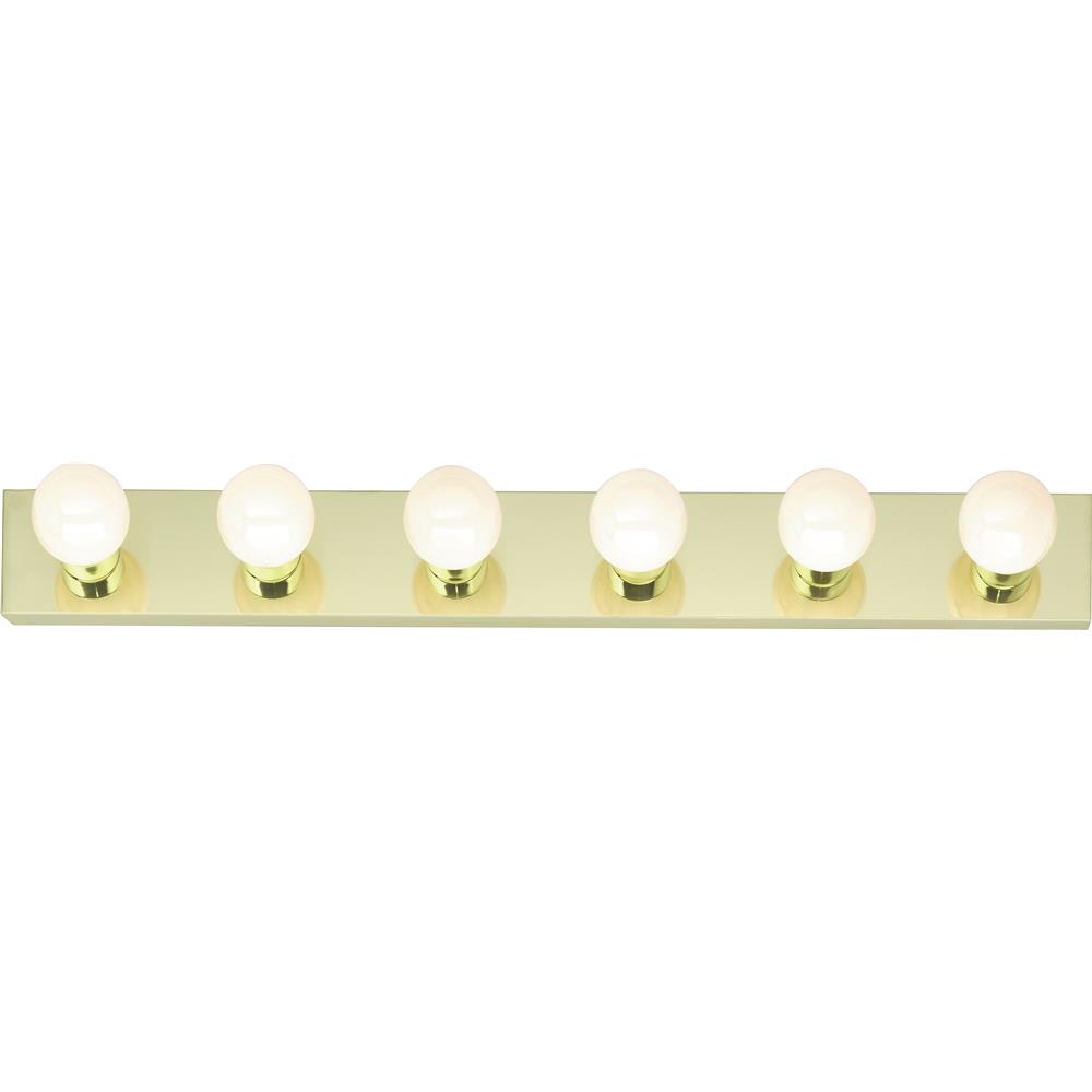 Nuvo Lighting SF77/190  6 Light - 36" - Vanity - Strip in Polished Brass Finish