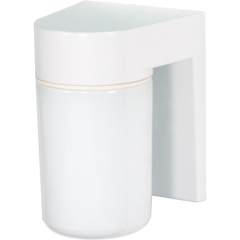 Nuvo Lighting SF77/530  1 Light - 8" - Utility; Wall Mount - With White Glass Cylinder in White Finish