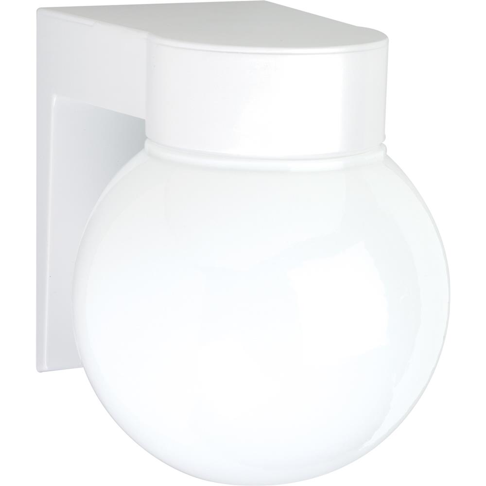 Nuvo Lighting SF77/531  1 Light - 8" - Utility; Wall Mount - With White Glass Globe in White Finish