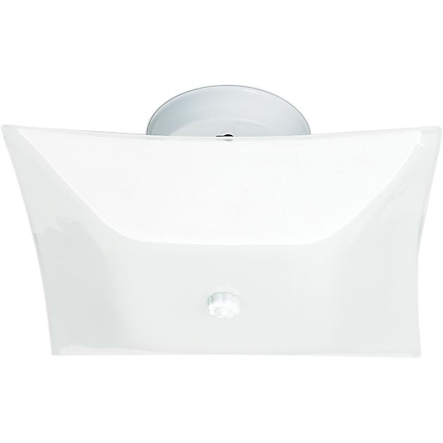 Nuvo Lighting SF77/824  2 Light - 12" - Ceiling Fixture - White Square in White Finish
