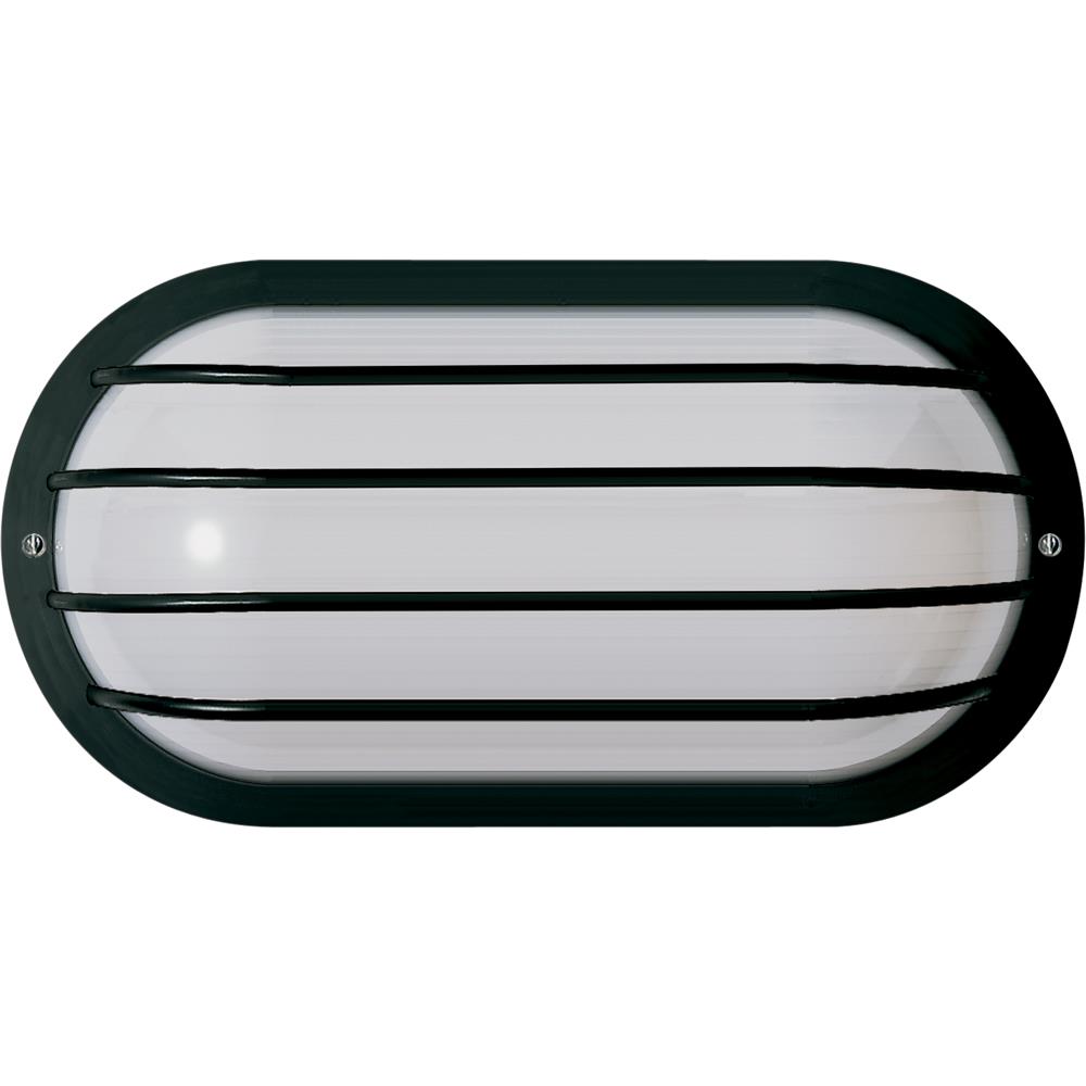 Nuvo Lighting SF77/857  1 Light - 10" - Oval Cage Wall Fixture - Polysynthetic Body & Lens in Black Finish