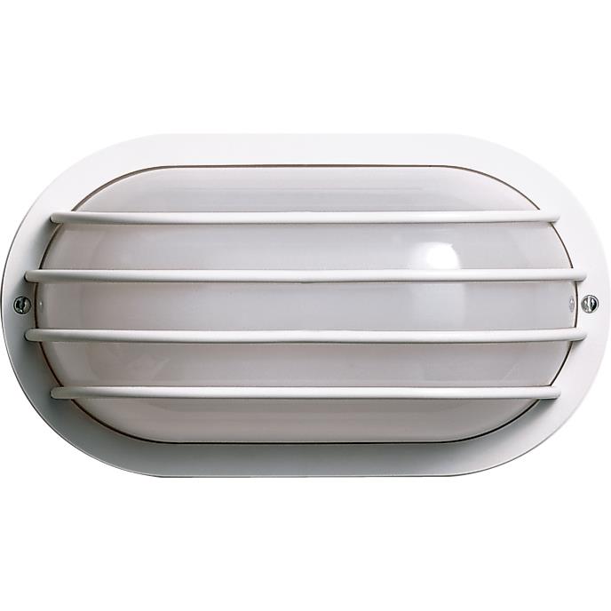 Nuvo Lighting SF77/858  1 Light - 10" - Oval Cage Wall Fixture - Polysynthetic Body & Lens in White Finish