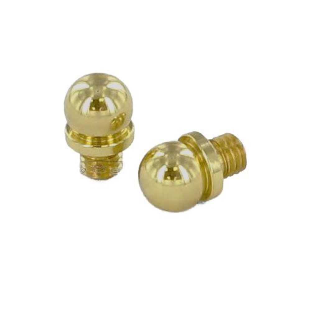 Omnia 085/BAL2.3A Pair of Ball Tips Unlacquered Bright Brass Finish