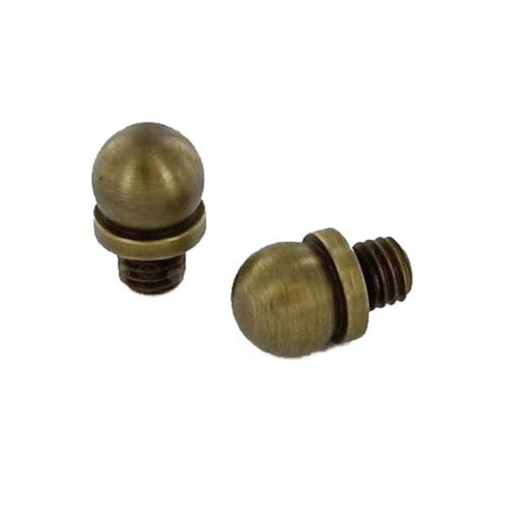 Omnia 085/BAL2.5A Pair of Ball Tips Unlacquered Antique Bronze Finish