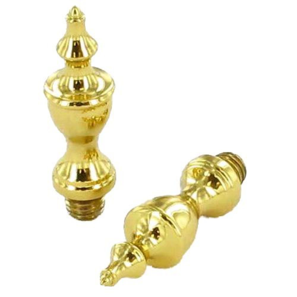 Omnia 085/URN2.3A Pair of Urn Tips Unlacquered Bright Brass Finish