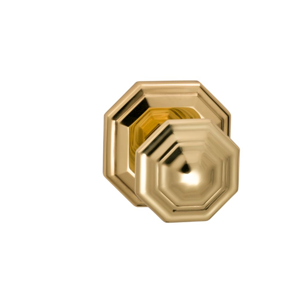 Omnia Industries 201/00.PA1 PASSAGE SET 238/138 W/013 US3 in Lacquered Polished Brass