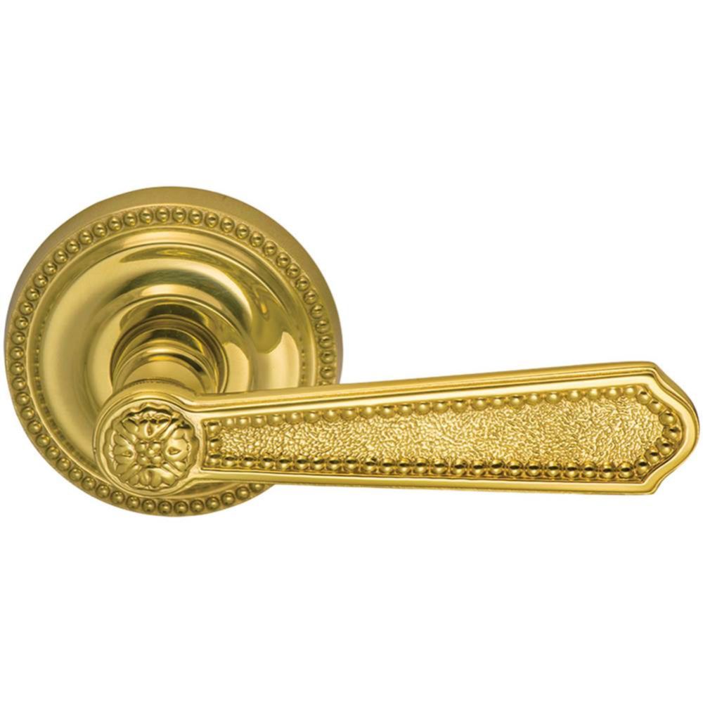 Omnia Industries 235/00.PA1 PASSAGE LATCHSET US3 in Lacquered Polished Brass