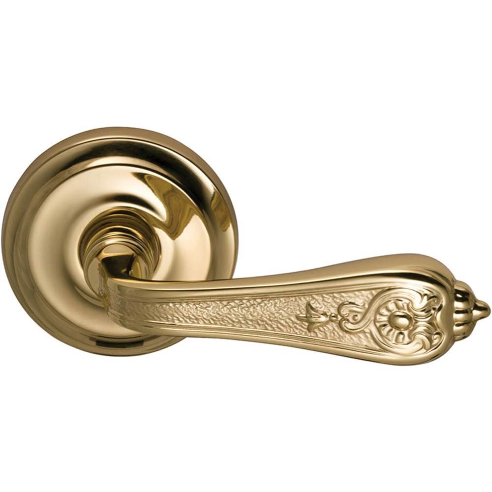 Omnia Industries 252/00.PA1 PASSAGE LATCHSET US3 in Lacquered Polished Brass