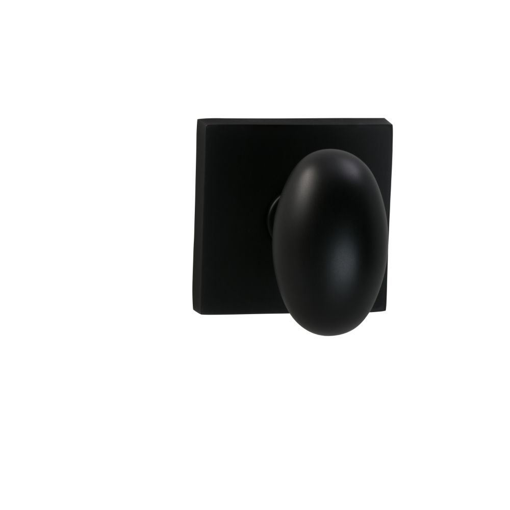 Omnia Industries 434SQ/238T.PA3 EGG KNOB SQ.ROSE,PASS. US3 in Lacquered Polished Brass