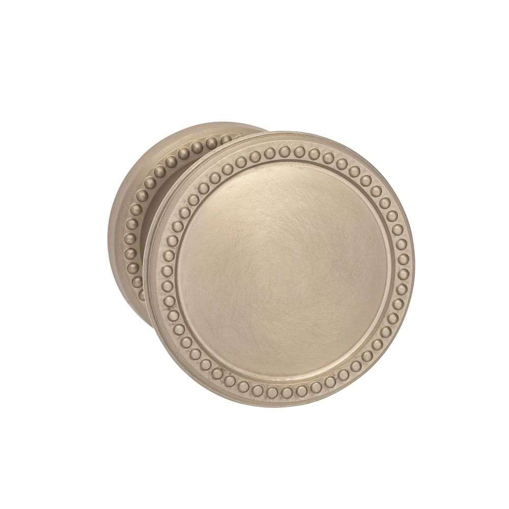 Omnia Industries 508BD50/238T.PA15 BEADED KNOB 50MM ROSE PA US15 in Satin Nickel Plated