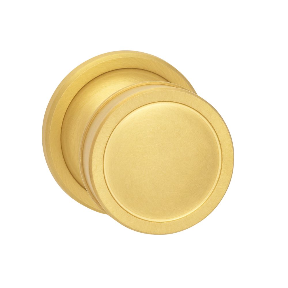 Omnia Industries 513ED67/0.SD4 EDGED KNOB 67MM ROSE SD US4 in Lacquered Satin Brass