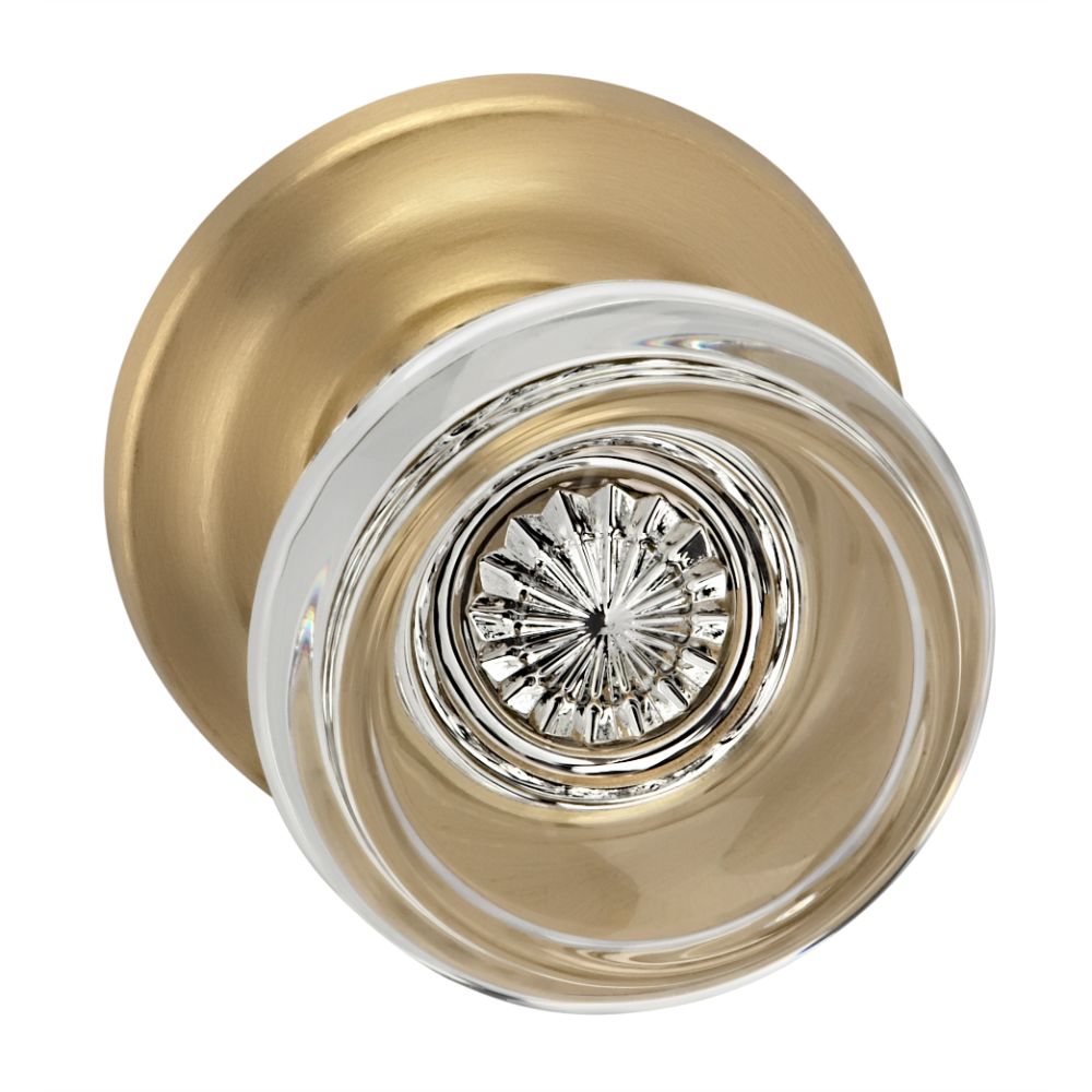 Omnia Industries 566TD/238F.PA14 GLASS KN,TRAD.ROSE,PASS.US14 in Polished Nickel Plated