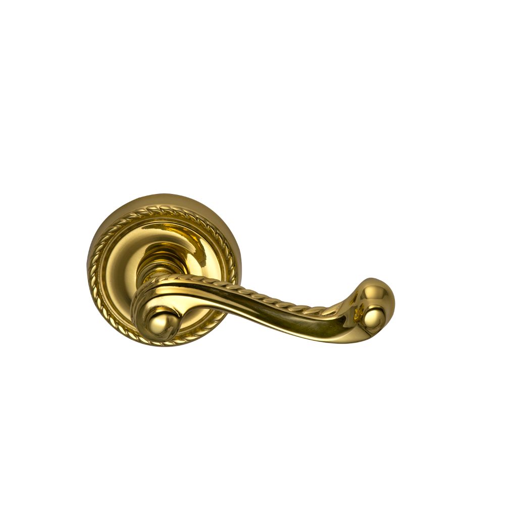 Omnia Industries 570/00.PA1 PASSAGE LATCHSET US3 in Lacquered Polished Brass