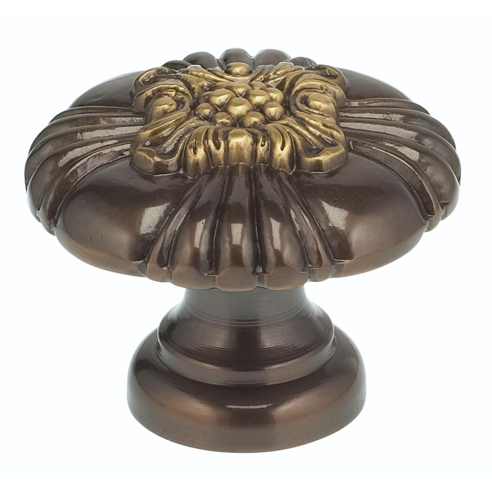 Omnia 7417/28.SB 1-1/8" Ornate Cabinet Knob Shaded Bronze Finish