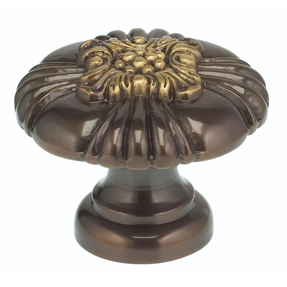Omnia 7417/35.SB 1-3/8" Ornate Cabinet Knob Shaded Bronze Finish