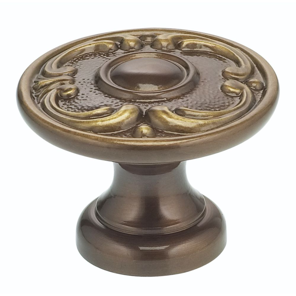 Omnia 7420/28.SB 1-1/8" Ornate Cabinet Knob Shaded Bronze Finish