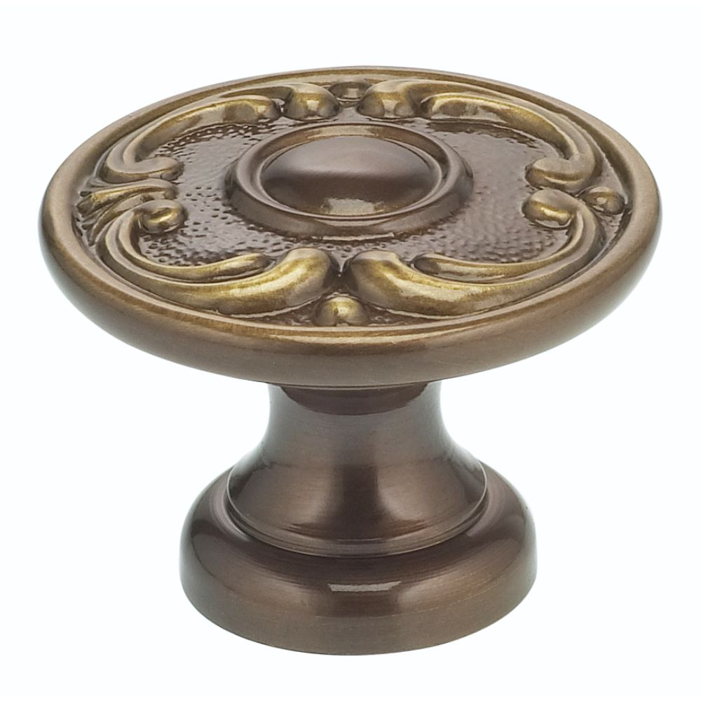 Omnia 7420/33.SB 1-5/16" Ornate Cabinet Knob Shaded Bronze Finish