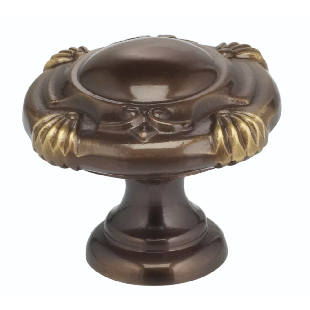 Omnia 7430/30.SB 1-3/16" Ornate Cabinet Knob Shaded Bronze Finish