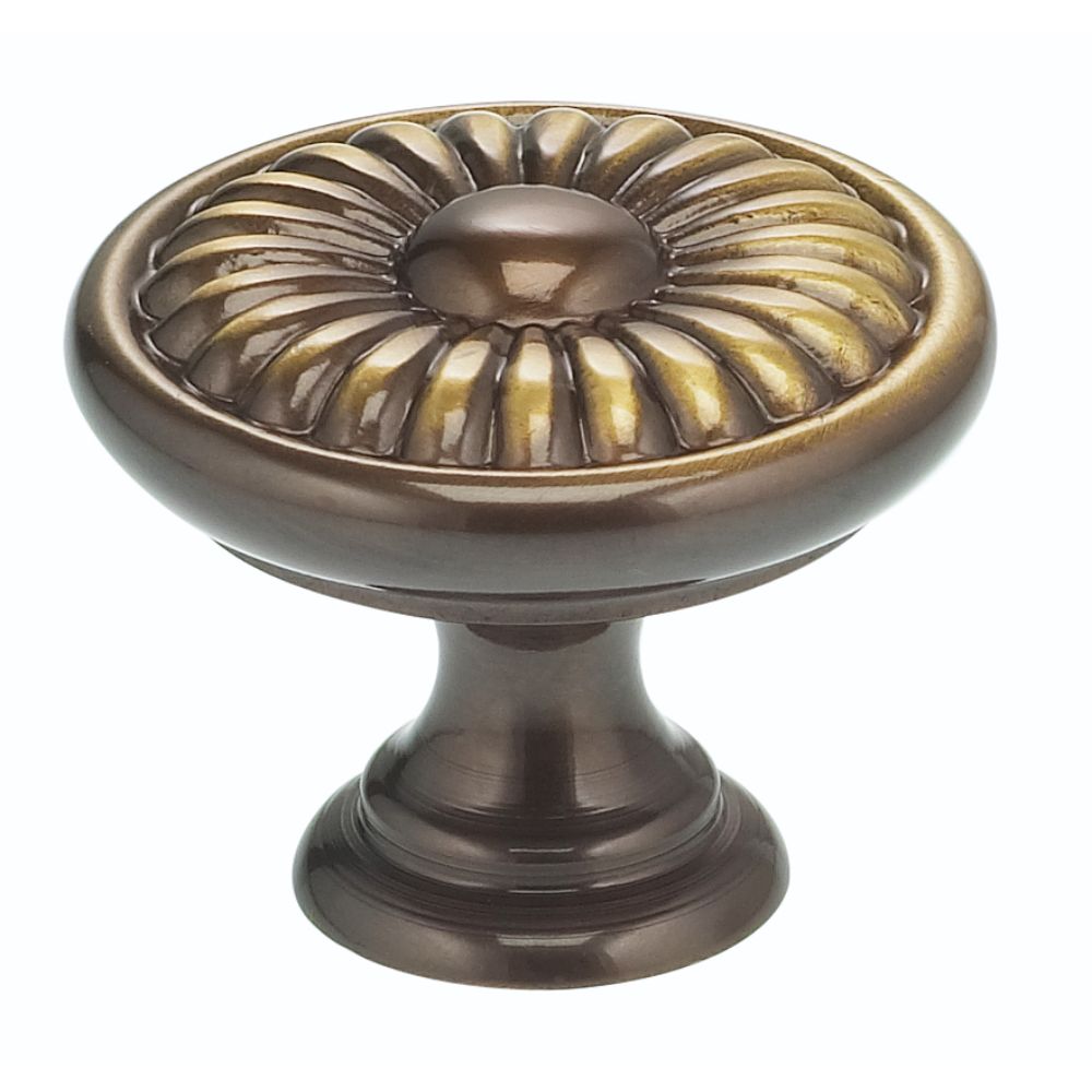 Omnia 7435/30.SB 1-3/16" Ornate Cabinet Knob Shaded Bronze Finish
