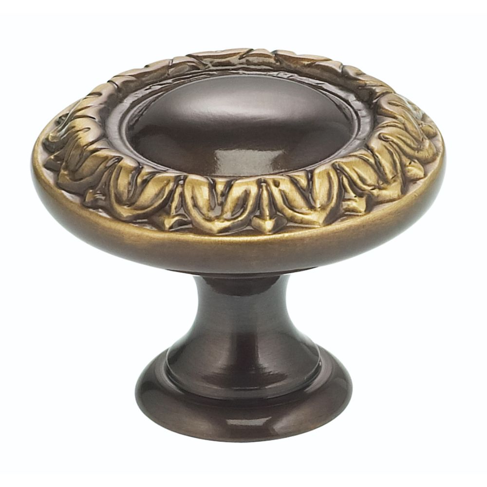 Omnia 7436/25.SB 1" Ornate Cabinet Knob Shaded Bronze Finish