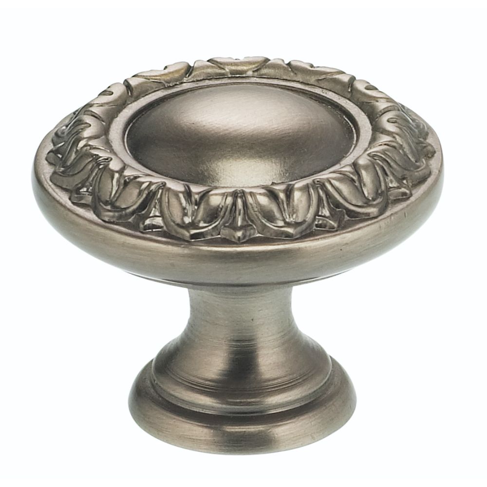 Omnia 7436/40.15A 1-9/16" Ornate Cabinet Knob Antique Nickel Finish