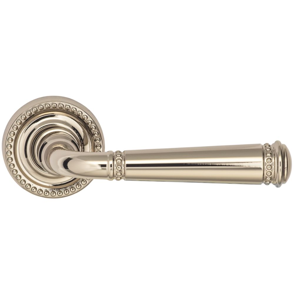 Omnia Industries 748BD50/0.SD14 BEADED LEVER 50MM ROSE SD US14 in Polished Nickel Plated