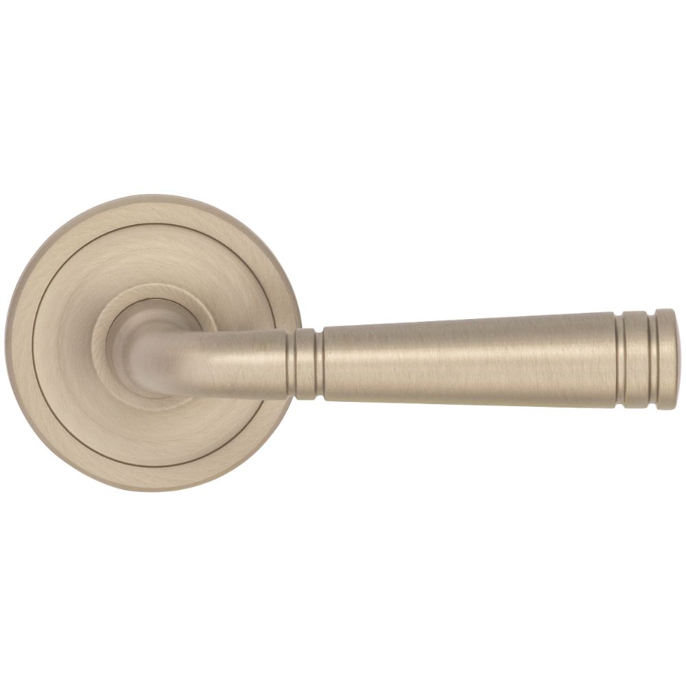 Omnia Industries 753ED67/238T.PA15 EDGED LEVER 67MM ROSE PR US15 in Satin Nickel Plated