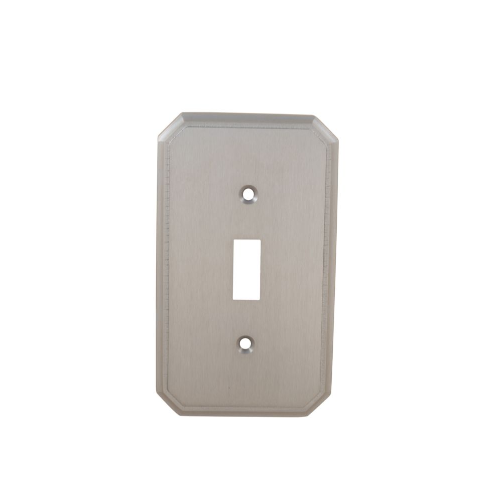 Omnia 8014/S.15 Single Toggle Traditional Switchplate Satin Nickel Finish