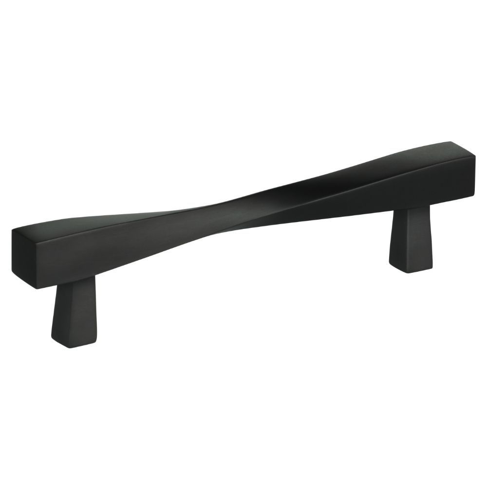 Omnia 9009/118.10B 4-5/8" Center to Center Modern Twisted Cabinet Pull Oil Rubbed Black Finish