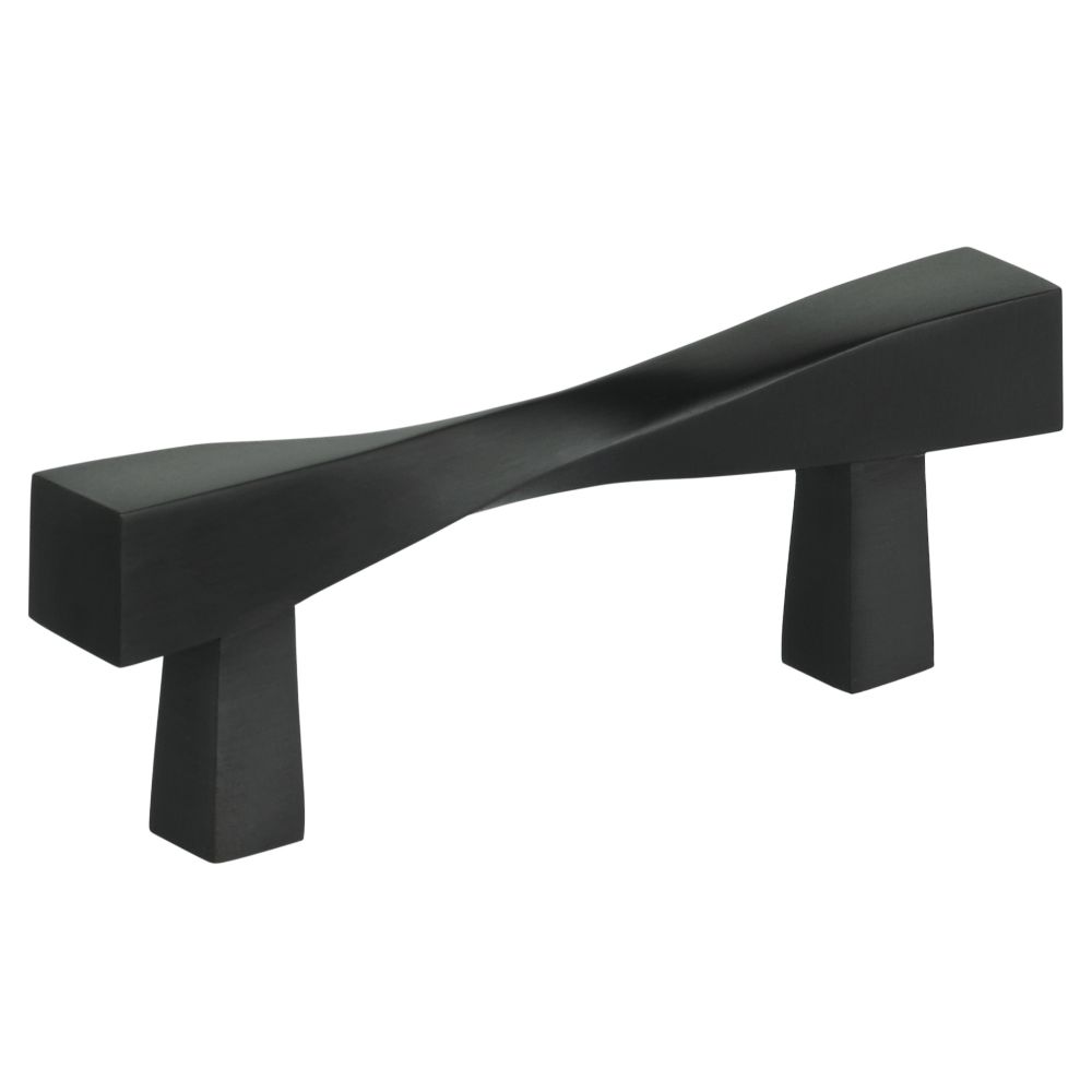 Omnia 9009/70.10B 2-3/4" Center to Center Modern Twisted Cabinet Pull Oil Rubbed Black Finish