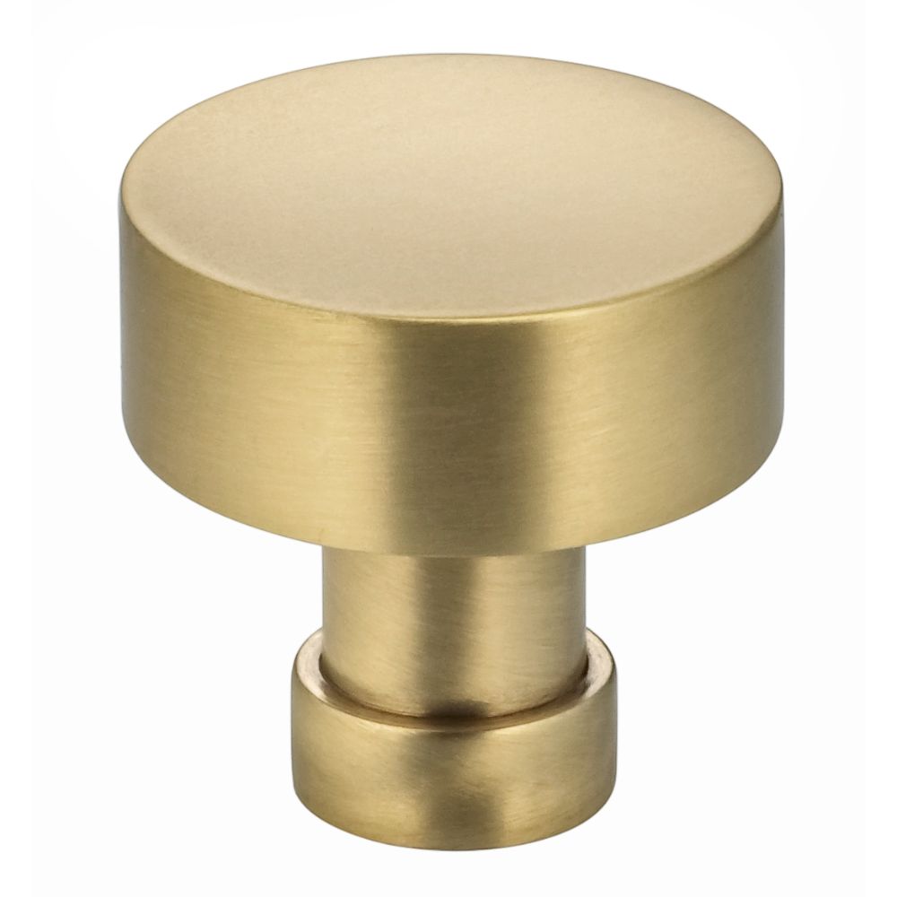 Omnia 9035/32.5 1-1/4" Diameter Round Cabinet Knob Antique Brass Finish