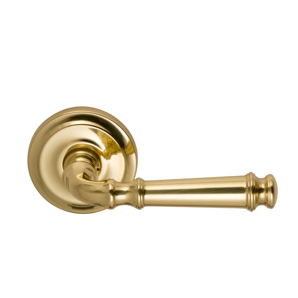 Omnia Industries 904/00.PA1 PASSAGE LATCHSET US3 in Lacquered Polished Brass