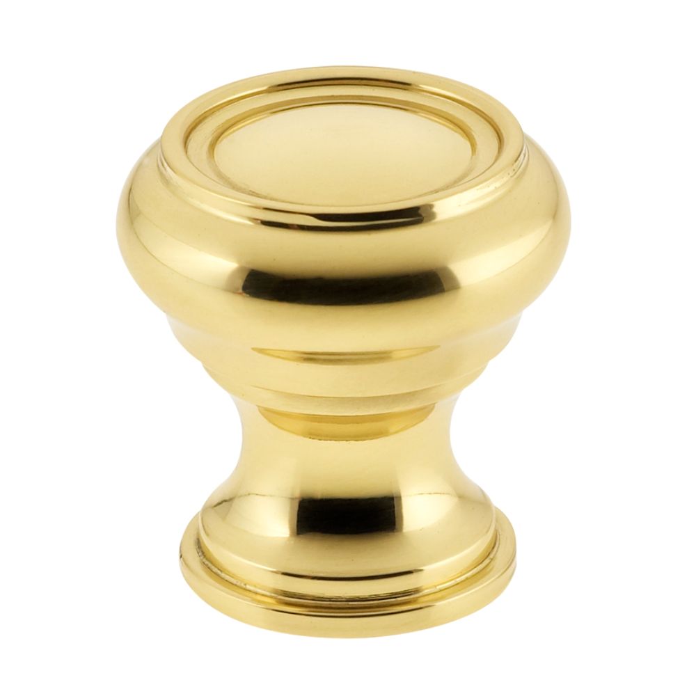 Omnia 9045/25.3 1" Traditional Cabinet Knob Bright Brass Finish