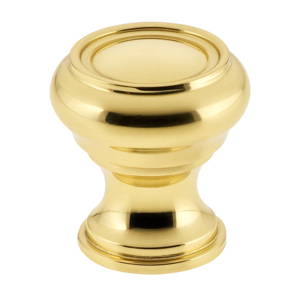 Omnia 9045/31.3 1-1/4" Traditional Cabinet Knob Bright Brass Finish