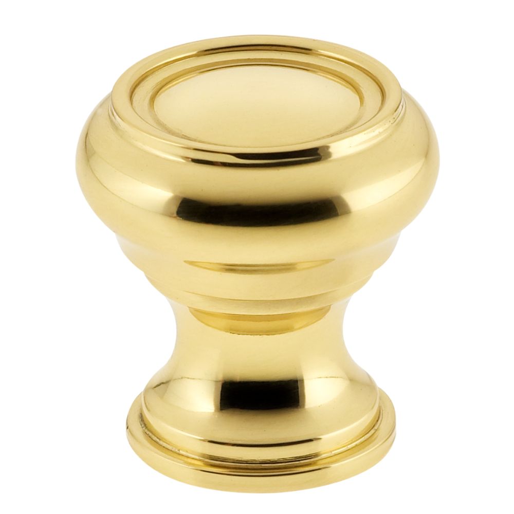 Omnia 9045/38.3 1-1/2" Traditional Cabinet Knob Bright Brass Finish
