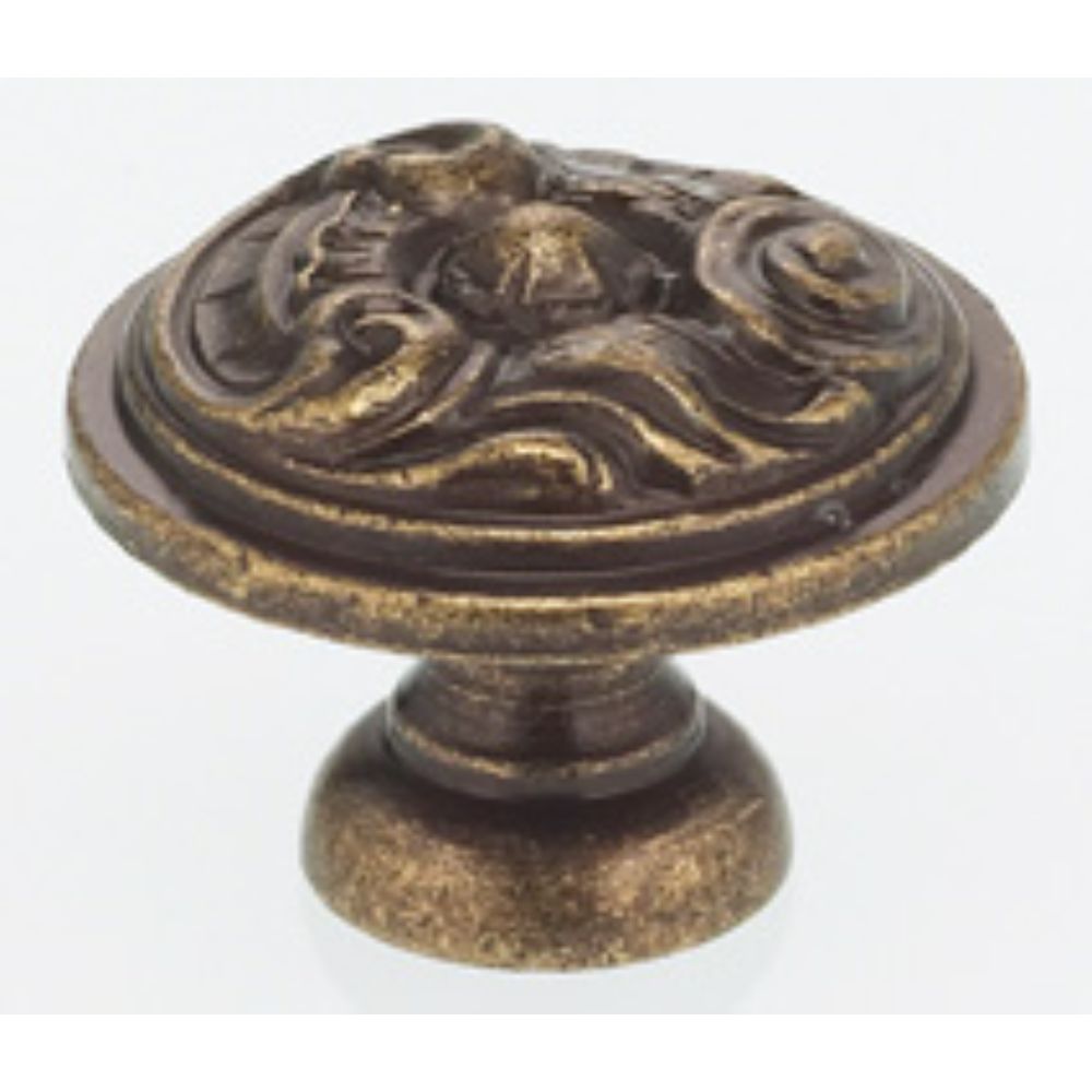 Omnia 9120/25.SB 1" Ornate Cabinet Knob Shaded Bronze Finish