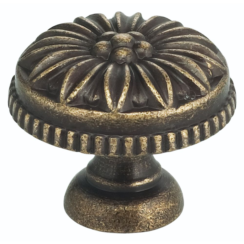 Omnia 9130/30.SB 1-3/16" Floral Cabinet Knob Shaded Bronze Finish