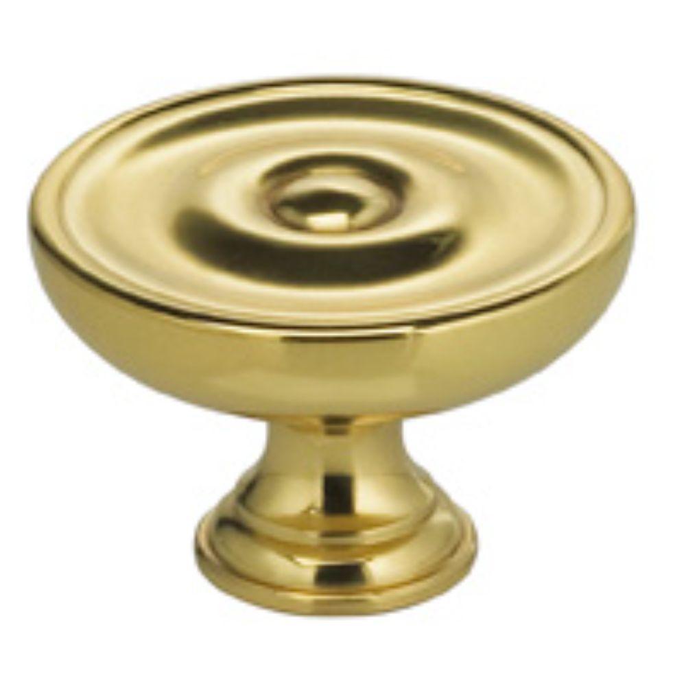 Omnia 9136/30.3 1-3/16" Bowl Cabinet Knob Bright Brass Finish