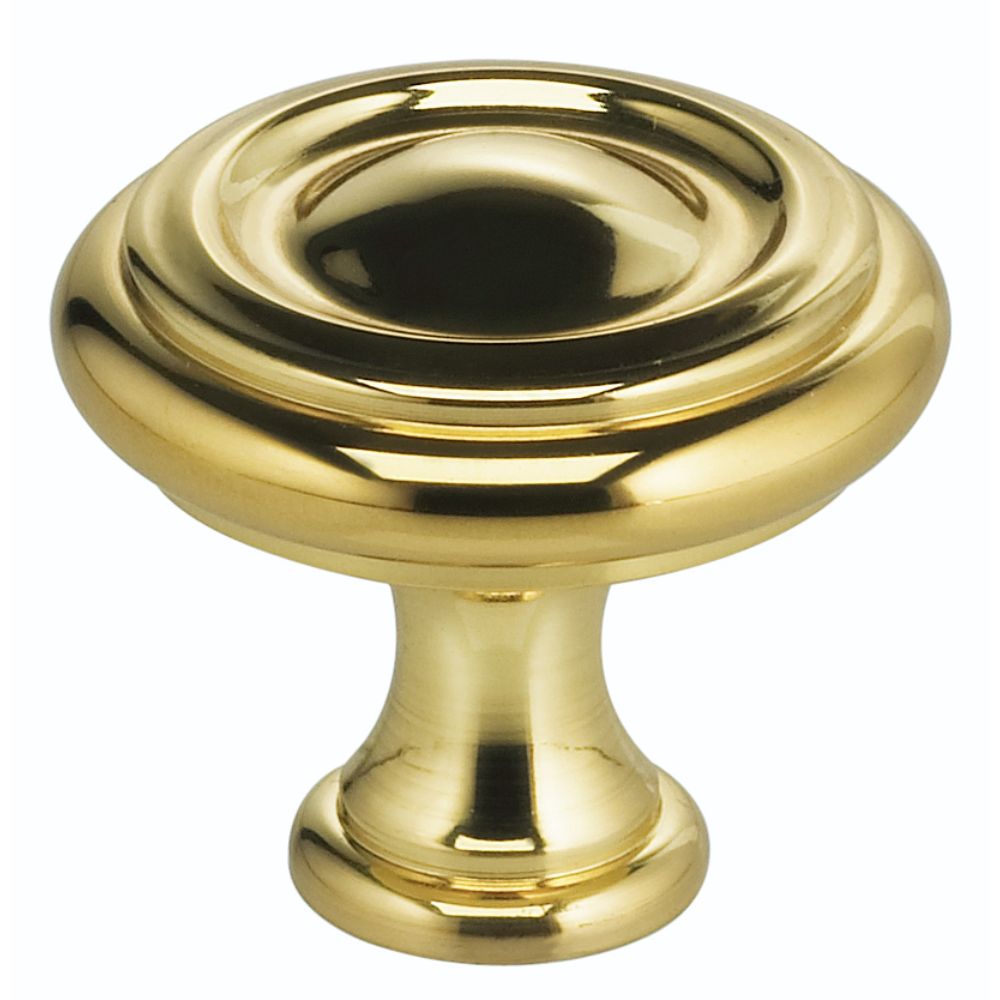 Omnia 9141/40.3 1-9/16" Classic Cabinet Knob Bright Brass Finish