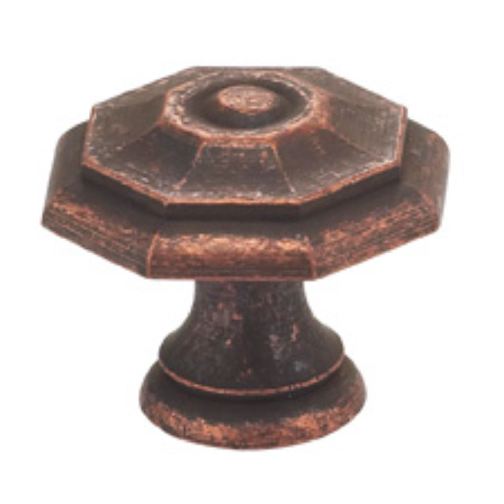 Omnia 9145/25.VC 1" Octagonal Cabinet Knob Vintage Copper Finish