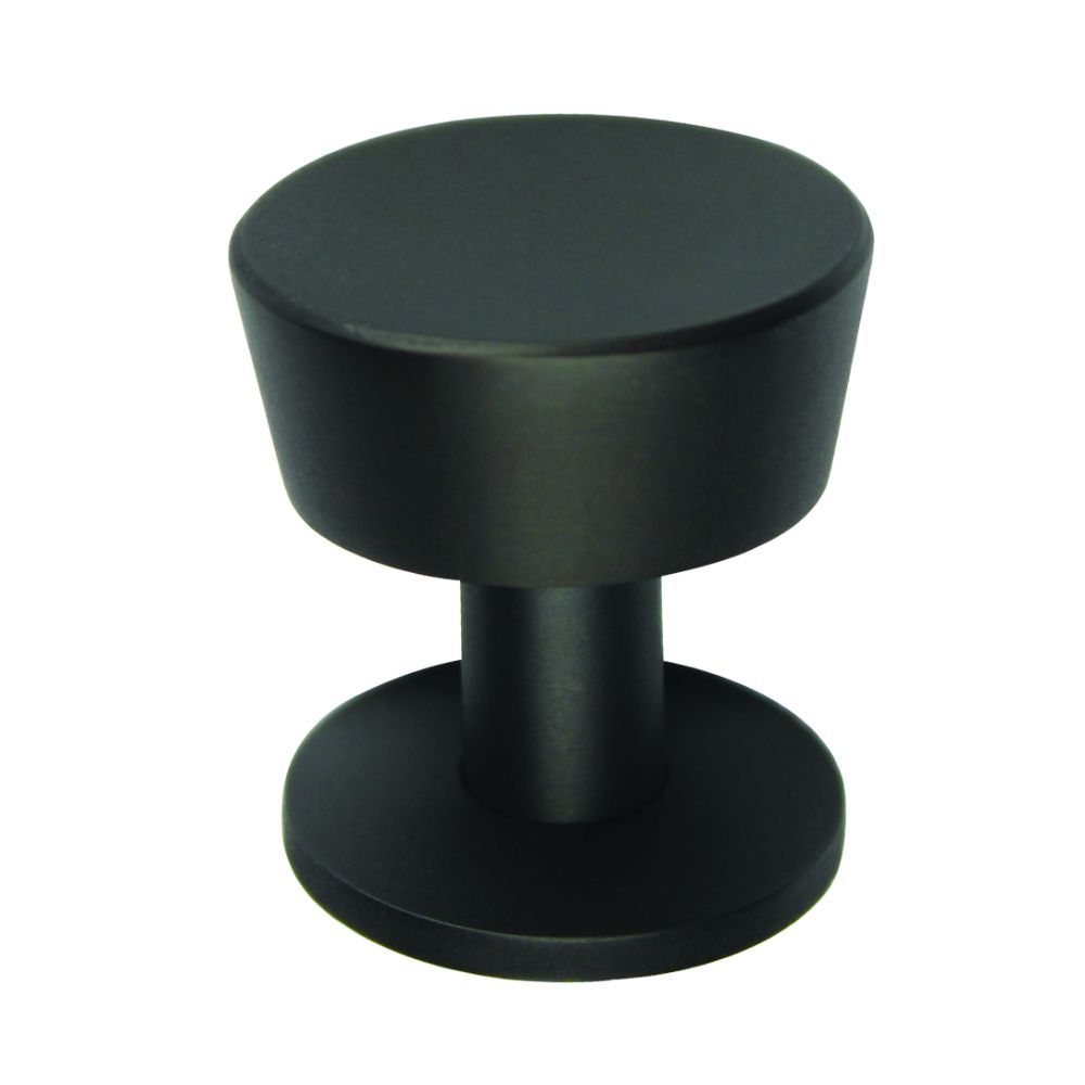 Omnia 9151/38.10B 1-1/2" Cabinet Knob and Backplate Oil Rubbed Bronze Finish