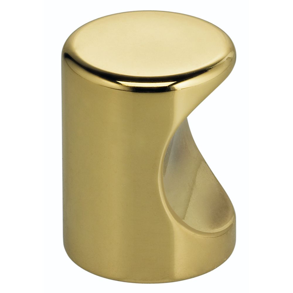 Omnia 9153/18.3 3/4" Modern Finger Cabinet Knob Bright Brass Finish