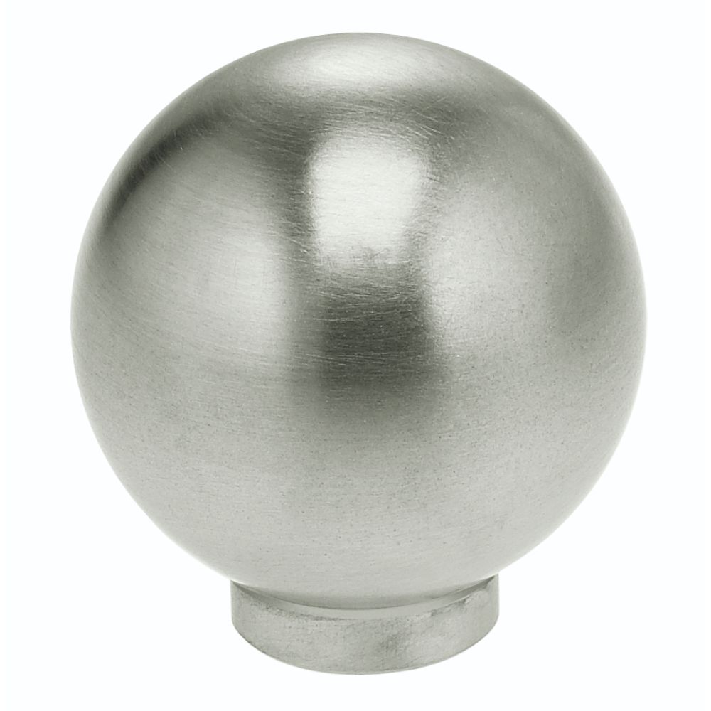 Omnia 9180/25.32D 1" Ball Cabinet Knob Satin Stainless Steel Finish
