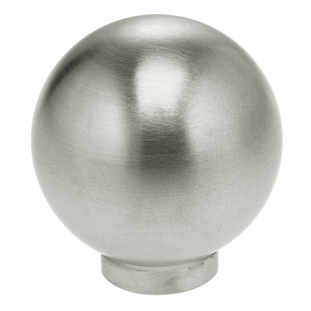 Omnia 9180/30.32D 1-3/16" Ball Cabinet Knob Satin Stainless Steel Finish